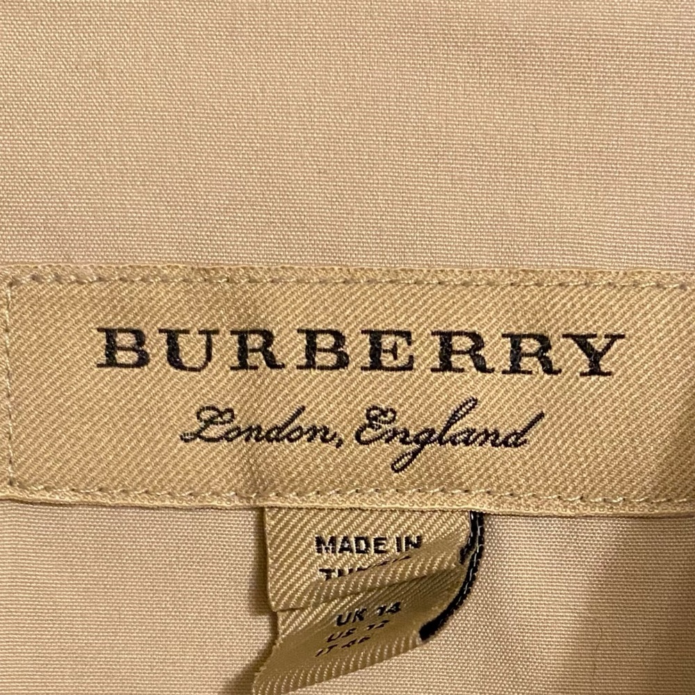 Burberry Tan Button-Down Shirt Size 12 - Picture 3 of 4